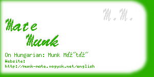 mate munk business card